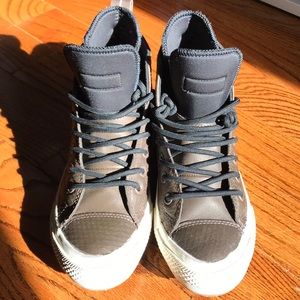 Waterproof brown converse with neoprene lining